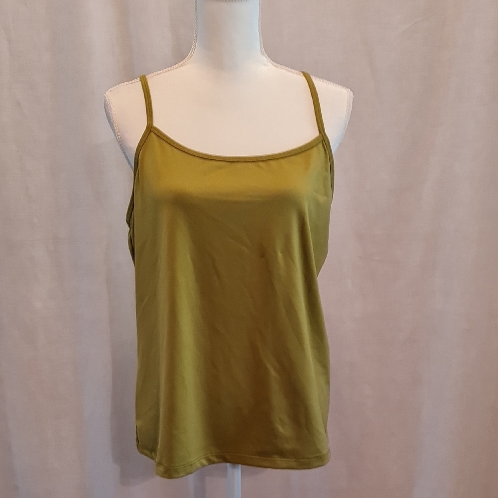 5/$15 Lane Bryant Avacado Green Fitted Camisole Top, Good Used Condition